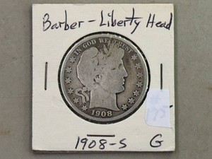 1908S Barber Half Dollar