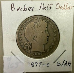1897S Barber Half Dollar