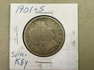 1901S Barber Half Dollar - Semi Key Date