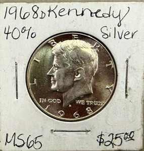 1968 Kennedy Half Dollar MS65