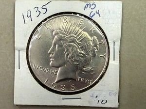 1935 Peace Dollar MS64