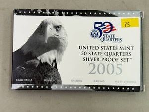 2005 US Mint State Quarters Silver Proof Set