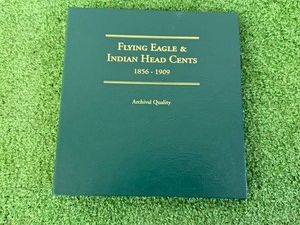 Flying Eagle & Indian Head Cents Book 1856-1909 - 53 Coins, 6 Missing