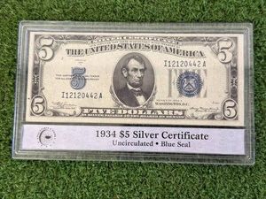 1934 $5 Silver Certificate Uncirculated