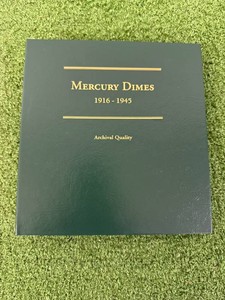  Mercury Dimes Book 1916-1945 - 77 Coins, 3 Missing 