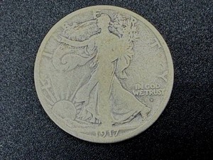 1917D (On Obverse) Walking Liberty Half Dollar