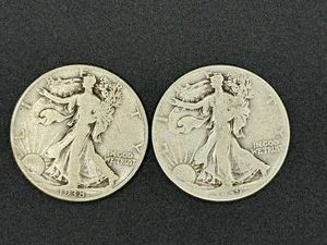1938 & 1939 Walking Liberty Half Dollars