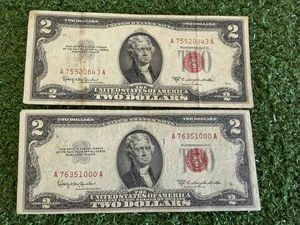 2 1953C $2 Bills