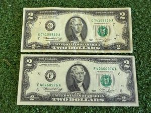 2 1976 $2 Bills F6 & G7