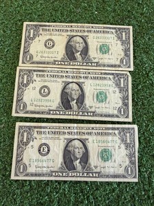 3 1963 B Barr Dollar Bills