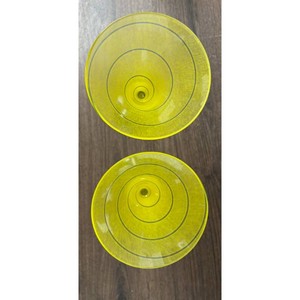Yellow Chartreuse and Blue Stemmed Coupe Glass Set