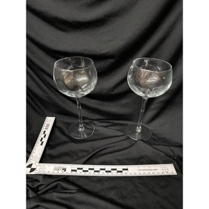 Clear Glass Stemmed Wine Goblet Set � Crystal, 2 Pieces