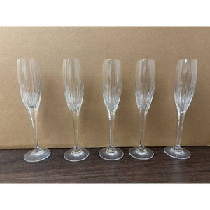 Mikasa Clear Crystal Champagne Flutes Set of 5