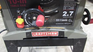 Craftsman Table Saw On Stand