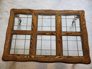 Gorgeous Solid Coffee Table with Thick Glass Tiles