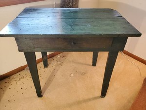 Vintage Wooden Farmhouse Style Table in Solid Condition with drawer