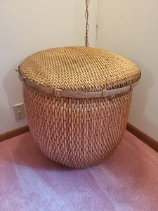 Large Wicker Wood Basket with A lot of Storage Space