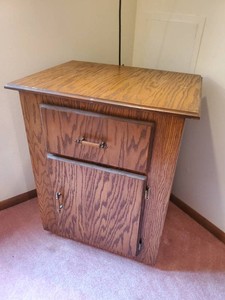 Nice Solid Wood Cabinet on wheels Sturdy
