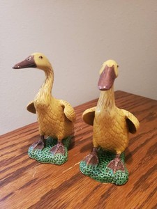 2 1930s Peking RARE Ceramic Geese