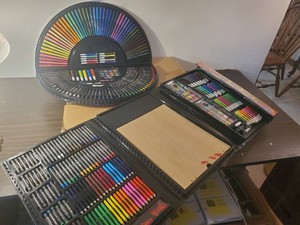 2 Large Complete ArtColoring Sets Unused 210 Piece and 154 piece set