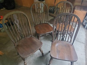4 Solid Wood Dining Room Chairs