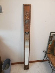 Tall Skinny beveled Mirror with unique design Mid Modern Look Very Retro