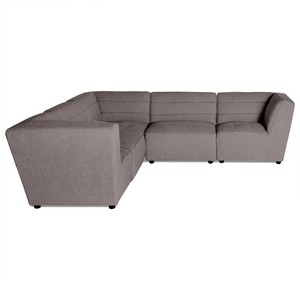 NEW Millenium Gray 5-Piece Modular Sectional Sofa 109 x 109 - Reconfigurable Seating