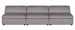 NEW Peyton Gray 3-Piece Armless Modular Sofa 129 x 44