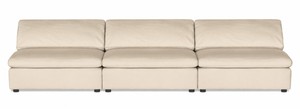 NEW Peyton Sand 3-Piece Armless Modular Sofa 129 x 44