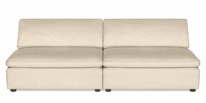 NEW Peyton Sand 2-Piece Armless Modular Loveseat 86 x 44