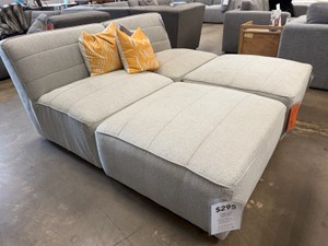 Millennium 4-Piece Modular Lounge Sofa with Two Ottomans - 75 x 75