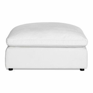 NEW Peyton White Ottoman - Down & Feather, Machine Washable Covers - 42 x 42