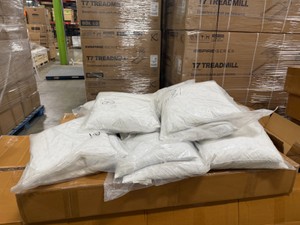 Lot of 16 Down & Feather Pillow Cushion Inserts - 18 x 18 - White
