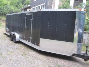2009 Haulmark 27 Foot enclosed trailer with rear ramp and side doors on both sides