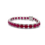 24.16 Carat GIA Certified Burmese Ruby & 3.05 Carat Diamond Bracelet by Oscar Friedman; $47,989 Appraisal Included *VIDEO*