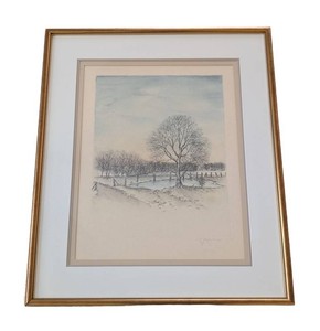 ML - Framed Print - C. Focke Signed Winter Landscape