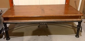 Coffee Table - Wooden With Decorative Metal Accents