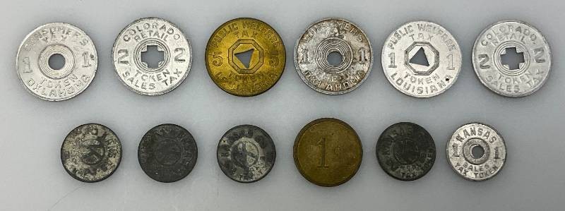 Misc. Vintage 1920s -30s Tax Tokens