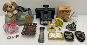 Misc. Vintage Items Including Jewelry Possible Rose Gold Ring And More