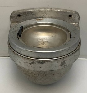 Vintage Commercial Stainless Wall Mount Ashtzray 7 x 9 x 9