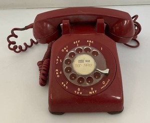 Vintage Red Rotary Phone