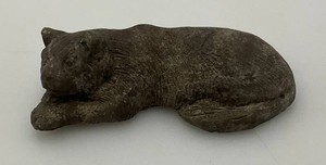 Unique Antique Stone Carved Cat 3 12