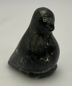 Vintage Original Inuit Eskimo Art Soapstone Owl Sculpture 3 x 3