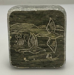 Vintage Original DIMU Soapstone Goose Carving  Sculpture 1 x 3 x 3