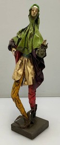 Vintage RARE Paper Mache Theatrical Jester Sculpture 15