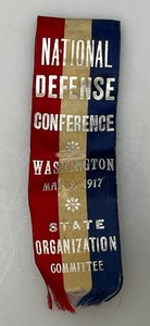 1917 National Defense Conference Washington Ribbon Pin 1 12 x 5