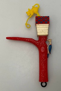 VERY RARE Plastic Cat, Bird And Woodpecker Whistle 5 x 9