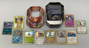 Misc. Unsorted POKEMON Cards In Pokemon Tin