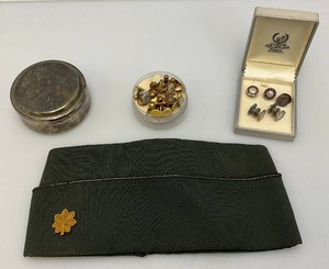 Misc. Vintage Cufflinks, US Army Hat And More