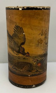 Vintage Male And Female Pinnated Grouse Tea Canister 9 12 x 17 14